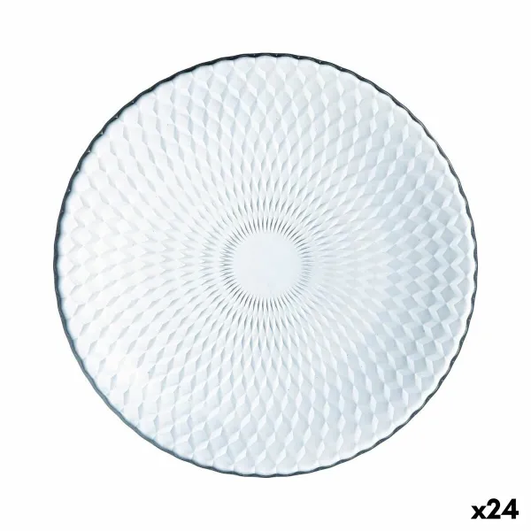Plokščia lėkštė Luminarc Pampille Skaidrus stiklas (25 cm) (24 vnt.)