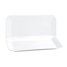 Serviravimo Lėkštė Quid Basic Stačiakampis Keramikinis Balta (35,8 x 21 cm) (6 vnt.)