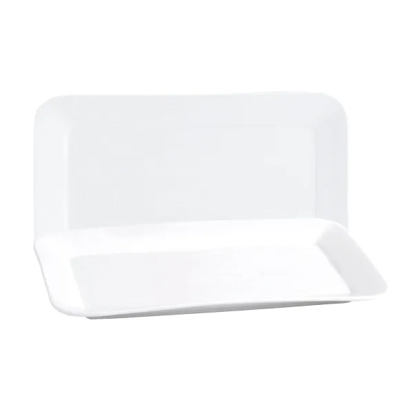 Serviravimo Lėkštė Quid Basic Stačiakampis Keramikinis Balta (35,8 x 21 cm) (6 vnt.)
