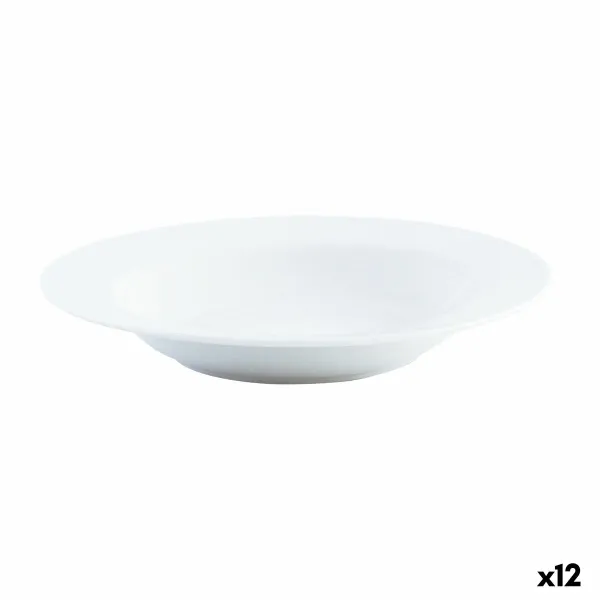 Syvä lautanen Quid Basic Valkoinen Keraminen Ø 21,5 cm (12 osaa)