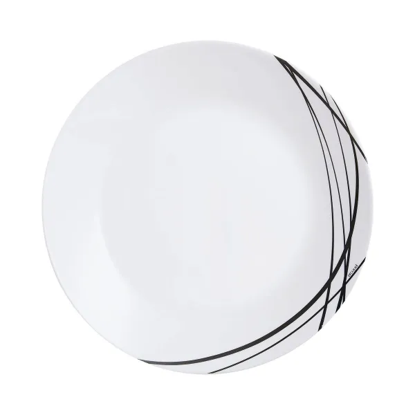 Litteä Lautanen Arcopal Domitille Negro Kaksivärinen Lasi 25 cm (12 osaa)