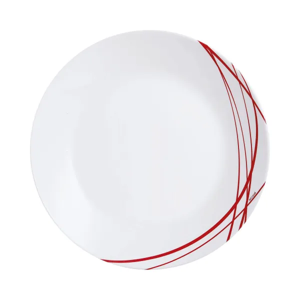 Плоская тарелка Arcopal Domitille Rojo Двухцветный Cтекло 25 cm (12 штук)