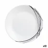 Jälkiruokalautanen Arcopal Domitille Kaksivärinen Lasi (Ø 18 cm) (12 osaa)