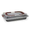 Orkaitė forma Quid Sweet Grey Juoda Metalinis 36 x 23 x 4,5 cm Su dangteliu (4 vnt.)