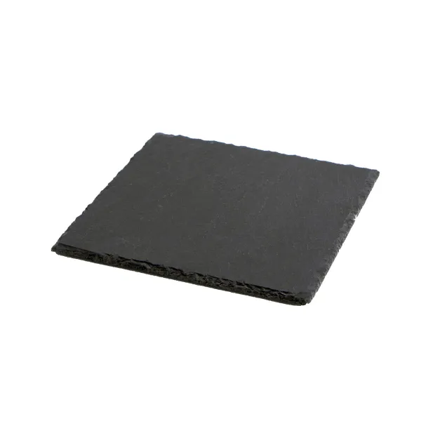 Керамический поднос с эффектом сланца Quid Gastro Fresh Чёрный (20 x 20 cm) (12 штук)