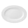Flat plate Ariane Prime Oval Ceramic White (38 x 25 cm) (6 Units)