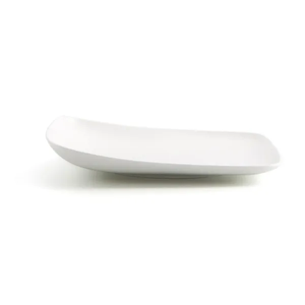 Plokščia lėkštė Ariane Vital Kvadratai Keramikinis Balta (27 x 21 cm) (12 vnt.)