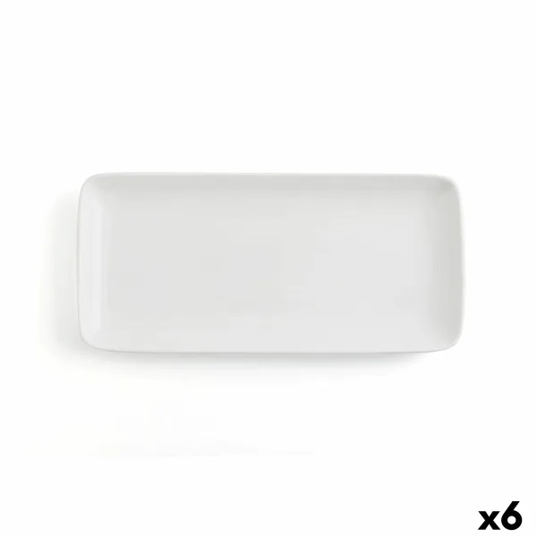 Vuoka Ariane Vital Coupe Suorakulmainen Keraminen Valkoinen (36 x 16,5 cm) (6 osaa)