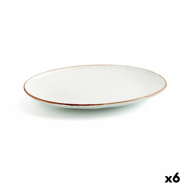 Serviravimo Lėkštė Ariane Terra Ovalus Keramikinis Rusvai gelsva (Ø 32 cm) (6 vnt.)