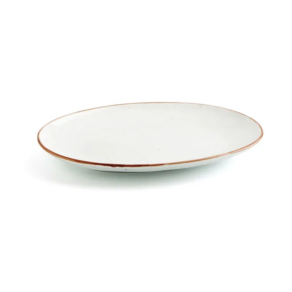 Serviravimo Lėkštė Ariane Terra Ovalus Keramikinis Rusvai gelsva (Ø 32 cm) (6 vnt.)