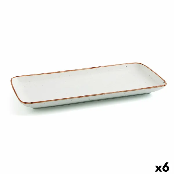 Vuoka Ariane Terra Suorakulmainen Keraminen Beige (36 x 16,5 cm) (6 osaa)