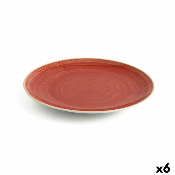 Plokščia lėkštė Ariane Terra Keramikinis Raudona (24 cm) (6 vnt.)