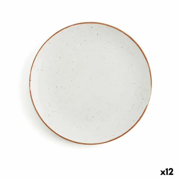 Plokščia lėkštė Ariane Terra Keramikinis Rusvai gelsva (Ø 21 cm) (12 vnt.)