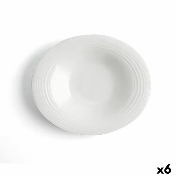 Syvä lautanen Ariane A'bordo Keraminen Valkoinen (Ø 29 cm) (6 osaa)