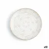 Litteä Lautanen Ariane Tornado White Kaksivärinen Keraminen Ø 18 cm (12 osaa)
