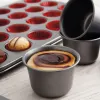 Flan-muotti Quid Sweet Grey Musta Metalli (48 osaa)