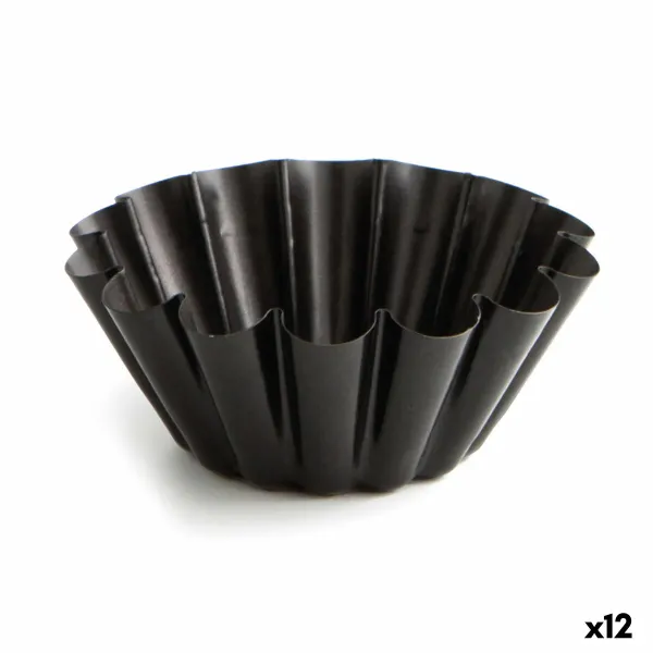Flan-muotti Quid Sweet Grey Musta Metalli (12 osaa)
