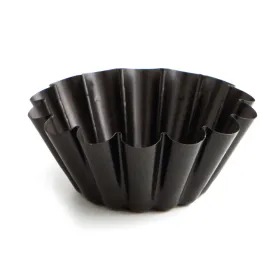Flan Mould Quid Sweet Grey Black Metal (12 Units)