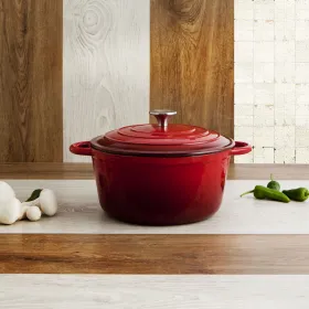 Katls ar vāku Bidasoa Fierro Sarkans Ø 24 cm 3,7 L (2 gb.)