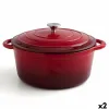 Kannellinen vuoka Bidasoa Fierro Punainen Ø 28 cm 6 L (2 osaa)