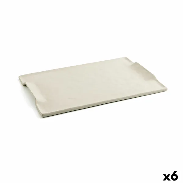 поднос для закусок Quid Mineral Gres Бежевый Керамика 35 x 23 cm (6 штук)