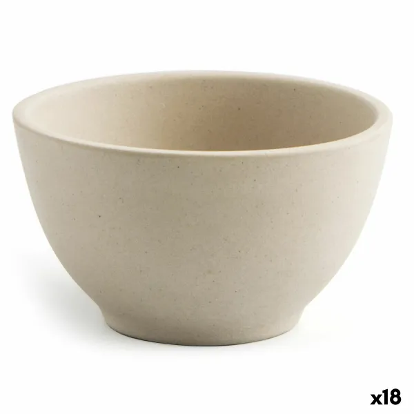 Snack Bowl Quid Mineral Gres Beige Ceramic 9 x 5 cm (18 Units)
