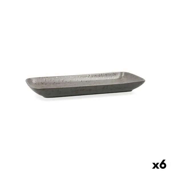 Serviravimo Lėkštė Ariane Oxide Keramikinis Pilka (28 x 14 cm) (6 vnt.)