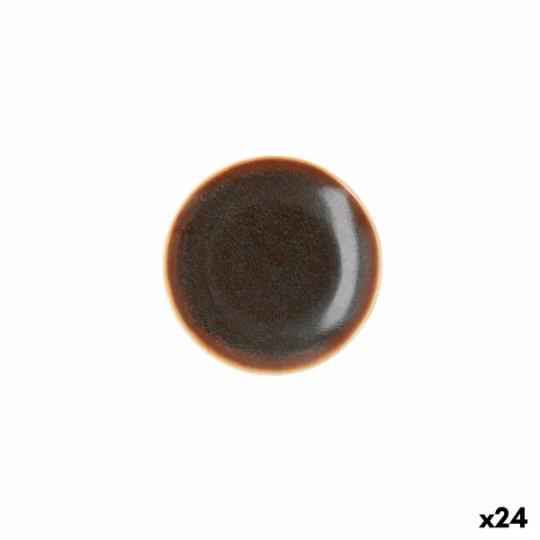 Litteä Lautanen Ariane Decor Ruskea Keraminen Ø 15 cm (24 osaa)