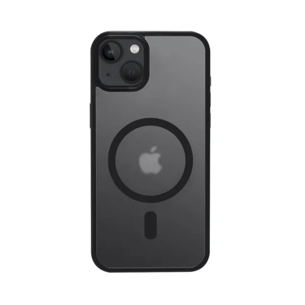 Crong Hybrid Frost MAG Cover - iPhone 15 Plus MagSafe Case (Black)