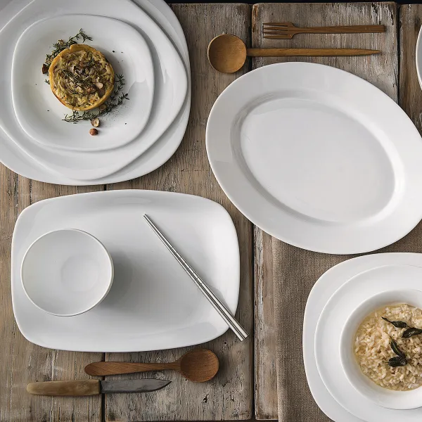 Serving Platter Bormioli Rocco Parma Rectangular White Glass (18 x 21 cm) (24 Units)