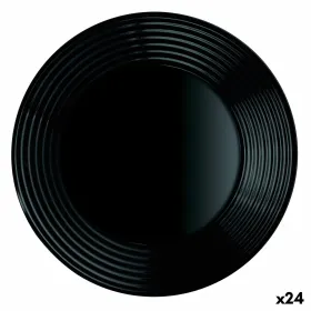 Gili lėkštė Luminarc Harena Juoda stiklas (Ø 23,5 cm) (24 vnt.)