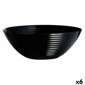 Salātu Trauks Luminarc Harena Melns Stikls (Ø 27 cm) (6 gb.)