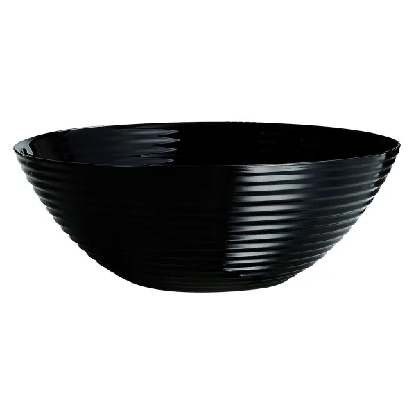Salātu Trauks Luminarc Harena Melns Stikls (Ø 27 cm) (6 gb.)