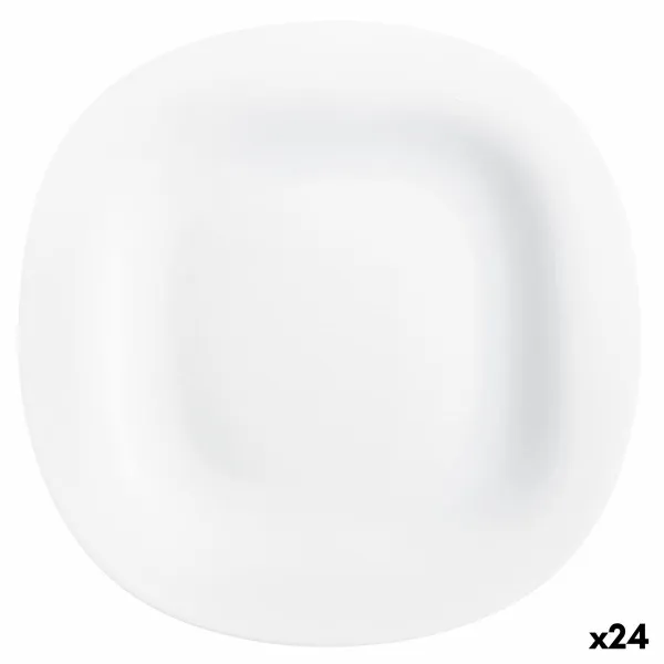 Plakans trauks Luminarc Carine Blanco Balts Stikls Ø 26 cm (24 gb.)
