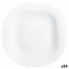 Plakans trauks Luminarc Carine Blanco Balts Stikls Ø 26 cm (24 gb.)