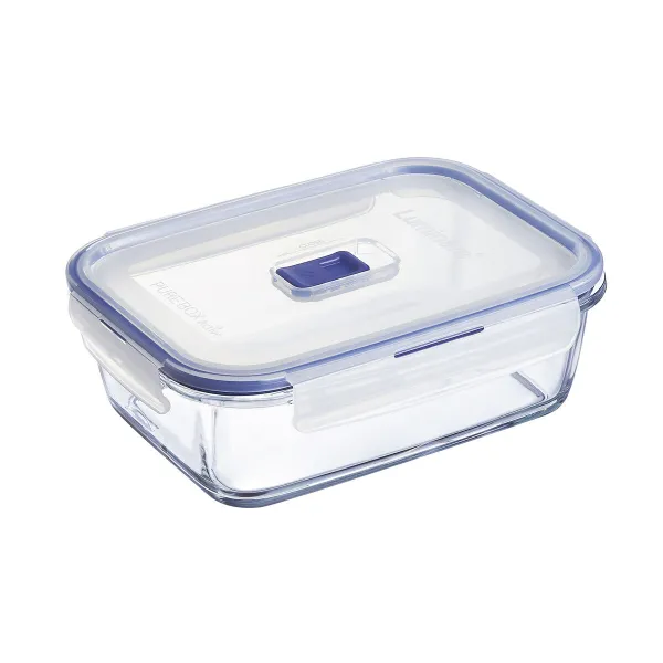 Ilmatiivis eväsrasia Luminarc Pure Box Active 19 x 13 cm 1,22 L Kaksivärinen Lasi (6 osaa)