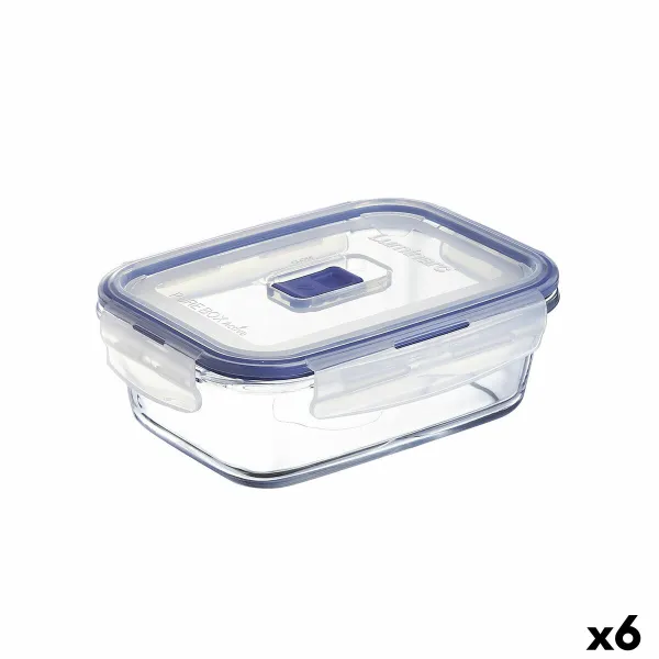 Ilmatiivis eväsrasia Luminarc Pure Box Active 16 x 11 cm 820 ml Kaksivärinen Lasi (6 osaa)