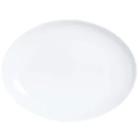 Serviravimo Lėkštė Luminarc Diwali Ovalus Balta stiklas (33 x 25 cm) (12 vnt.)