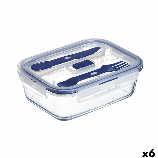 Ilmatiivis eväsrasia Luminarc Pure Box Active Kaksivärinen Lasi 1,22 L 16 cm (6 osaa)