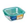 Square Lunch Box with Lid Luminarc Keep'n Lagon 10 x 5,4 cm Turquoise 380 ml Bicoloured Glass (6 Units)