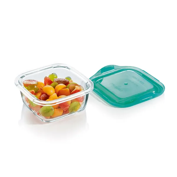Kvadratinė pietų dėžutė su dangteliu Luminarc Keep'n Lagon 760 ml 13 x 6 cm Turkis stiklas (6 vnt.)