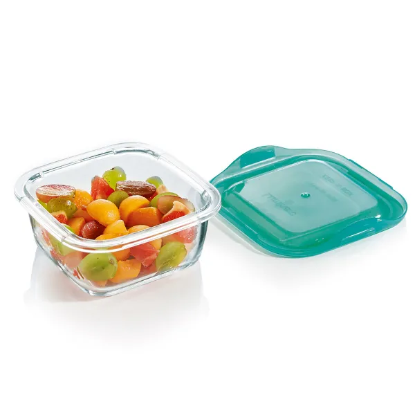 Kvadratinė pietų dėžutė su dangteliu Luminarc Keep'n Lagon 15,6 x 6,6 cm Turkis 1,22 L stiklas (6 vnt.)