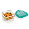Kvadratinė pietų dėžutė su dangteliu Luminarc Keep'n Lagon 15,6 x 6,6 cm Turkis 1,22 L stiklas (6 vnt.)