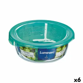 Apvali pietų dėžutė su dangteliu Luminarc Keep'n Lagon 13,5 x 6 cm Turkis 680 ml stiklas (6 vnt.)