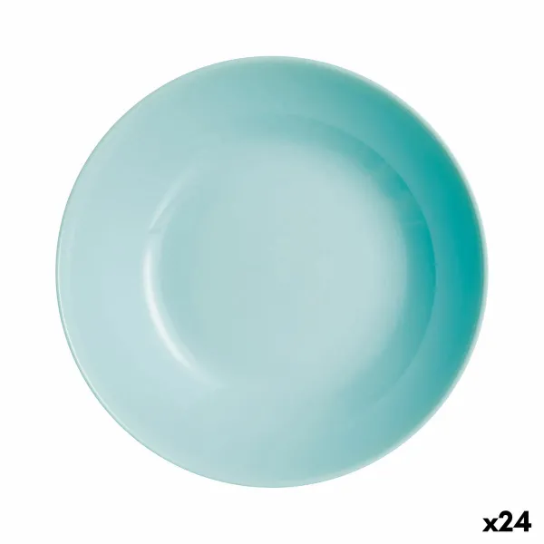 Gili lėkštė Luminarc Diwali Turquesa 20 cm Turkis stiklas (24 vnt.)