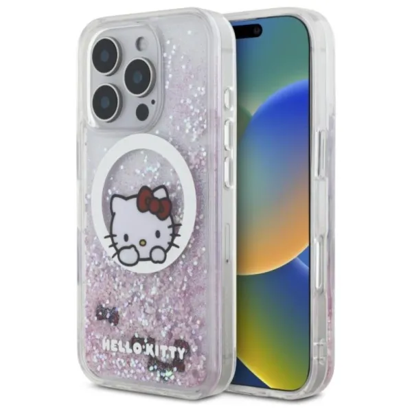 Hello Kitty Liquid Glitter Sweet Kitty Bows MagSafe - Case for iPhone 16 Pro Max (white)