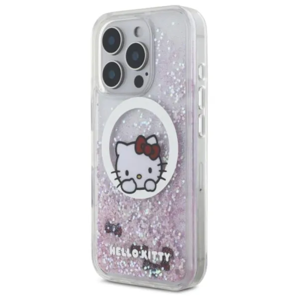 Hello Kitty Liquid Glitter Sweet Kitty Bows MagSafe - Case for iPhone 16 Pro Max (white)