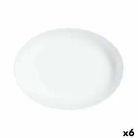 Serviravimo Lėkštė Luminarc Trianon Ovalus Balta stiklas 31 x 24 cm (6 vnt.)
