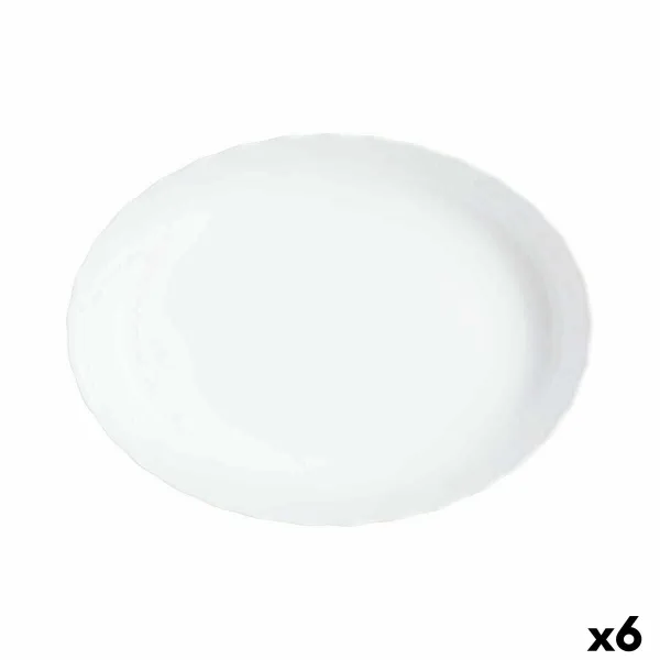 Vuoka Luminarc Trianon Ovaali Valkoinen Lasi 31 x 24 cm (6 osaa)