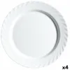 Pasniegšanas Plate Luminarc Trianon Balts Stikls (32,5 cm) (4 gb.)
